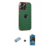 MARSİLYAN™- iPhone 13 Pro Max Kılıf Ufuk Form Prime - Siyah 18D Cam Ekran Koruyucu + Shine Kamera Lens Koruma Cam - MI