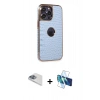MARSİLYAN™- iPhone 13 Pro Max Kılıf Ufuk Form Prime - Siyah 3D Antistatik Cam Ekran Koruyucu + Pers Alüminyum Kamera Lens - SABE
