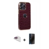 MARSİLYAN™- iPhone 13 Pro Max Kılıf Ufuk Form Prime - Siyah 3D Antistatik Hayalet Cam Ekran Koruyucu + Pers Alüminyum Kamera Lens - GI