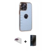 MARSİLYAN™- iPhone 13 Pro Max Kılıf Ufuk Form Prime - Siyah 3D Antistatik Hayalet Cam Ekran Koruyucu + Pers Alüminyum Kamera Lens - GI