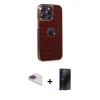 MARSİLYAN™- iPhone 13 Pro Max Kılıf Ufuk Form Prime - Siyah 3D Antistatik Hayalet Cam Ekran Koruyucu + Pers Alüminyum Kamera Lens - GI
