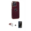 MARSİLYAN™- iPhone 13 Pro Max Kılıf Ufuk Form Prime - Siyah 3D Antistatik Hayalet Cam Ekran Koruyucu + Pers Alüminyum Kamera Lens - KI