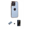 MARSİLYAN™- iPhone 13 Pro Max Kılıf Ufuk Form Prime - Siyah 3D Antistatik Hayalet Cam Ekran Koruyucu + Shine Kamera Lens Koruma Cam - PE