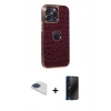 MARSİLYAN™- iPhone 13 Pro Max Kılıf Ufuk Form Prime - Siyah 3D Antistatik Hayalet Cam Ekran Koruyucu + Pers Alüminyum Kamera Lens - LT