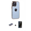 MARSİLYAN™- iPhone 13 Pro Max Kılıf Ufuk Form Prime - Siyah 3D Antistatik Hayalet Cam Ekran Koruyucu + Renkli Kamera Lens Koruma Cam - TU