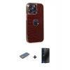 MARSİLYAN™- iPhone 13 Pro Max Kılıf Ufuk Form Prime - Siyah 3D Antistatik Hayalet Cam Ekran Koruyucu + Renkli Kamera Lens Koruma Cam - YL