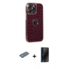 MARSİLYAN™- iPhone 13 Pro Max Kılıf Ufuk Form Prime - Siyah 3D Antistatik Hayalet Cam Ekran Koruyucu + Renkli Kamera Lens Koruma Cam - YL