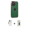 MARSİLYAN™- iPhone 13 Pro Max Kılıf Ufuk Form Prime - Siyah 6D Mat Seramik Hayalet Nano Ekran Koruyucu + Shine Kamera Lens - GD