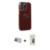MARSİLYAN™- iPhone 13 Pro Max Kılıf Ufuk Form Prime - Siyah 6D Mat Seramik Hayalet Nano Ekran Koruyucu + Rainbow Kamera Lens Koruma Cam - MI