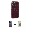 MARSİLYAN™- iPhone 13 Pro Max Kılıf Ufuk Form Prime - Siyah 6D Mat Seramik Hayalet Nano Ekran Koruyucu + Neon Fosforlu Kamera Lens - MI