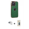 MARSİLYAN™- iPhone 13 Pro Max Kılıf Ufuk Form Prime - Siyah 6D Mat Seramik Hayalet Nano Ekran Koruyucu + Pers Alüminyum Kamera Lens - SABE