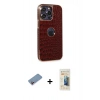 MARSİLYAN™- iPhone 13 Pro Max Kılıf Ufuk Form Prime - Siyah 6D Mat Seramik Hayalet Nano Ekran Koruyucu + Shine Kamera Lens Koruma Cam - PE