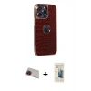 MARSİLYAN™- iPhone 13 Pro Max Kılıf Ufuk Form Prime - Siyah 6D Mat Seramik Hayalet Nano Ekran Koruyucu + Rainbow Kamera Lens Koruma Cam - KI