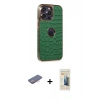 MARSİLYAN™- iPhone 13 Pro Max Kılıf Ufuk Form Prime - Siyah 6D Mat Seramik Hayalet Nano Ekran Koruyucu + Renkli Kamera Lens Koruma Cam - PE