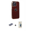 MARSİLYAN™- iPhone 13 Pro Max Kılıf Ufuk Form Prime - Siyah 6D Mat Seramik Hayalet Nano Ekran Koruyucu + Renkli Kamera Lens Koruma Cam - MI