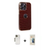 MARSİLYAN™- iPhone 13 Pro Max Kılıf Ufuk Form Prime - Siyah 6D Mat Seramik Hayalet Nano Ekran Koruyucu + Shine Kamera Lens - GD
