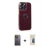 MARSİLYAN™- iPhone 13 Pro Max Kılıf Ufuk Form Prime - Siyah 6D Mat Seramik Hayalet Nano Ekran Koruyucu + Neon Fosforlu Kamera Lens - YL