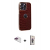 MARSİLYAN™- iPhone 13 Pro Max Kılıf Ufuk Form Prime - Siyah Bilvis 3D Cam Ekran Koruyucu + Pers Alüminyum Kamera Lens - GI