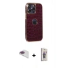 MARSİLYAN™- iPhone 13 Pro Max Kılıf Ufuk Form Prime - Siyah Bilvis 3D Cam Ekran Koruyucu + Pers Alüminyum Kamera Lens - GI