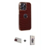MARSİLYAN™- iPhone 13 Pro Max Kılıf Ufuk Form Prime - Siyah Bilvis 3D Cam Ekran Koruyucu + Rainbow Kamera Lens Koruma Cam - KI
