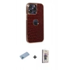 MARSİLYAN™- iPhone 13 Pro Max Kılıf Ufuk Form Prime - Siyah Bilvis 3D Cam Ekran Koruyucu + Shine Kamera Lens Koruma Cam - MI