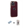 MARSİLYAN™- iPhone 13 Pro Max Kılıf Ufuk Form Prime - Siyah Bilvis 3D Cam Ekran Koruyucu + Shine Kamera Lens Koruma Cam - MI