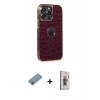 MARSİLYAN™- iPhone 13 Pro Max Kılıf Ufuk Form Prime - Siyah Bilvis 3D Cam Ekran Koruyucu + Shine Kamera Lens Koruma Cam - GI