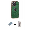 MARSİLYAN™- iPhone 13 Pro Max Kılıf Ufuk Form Prime - Siyah Bilvis 3D Cam Ekran Koruyucu + Shine Kamera Lens Koruma Cam - GI