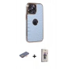 MARSİLYAN™- iPhone 13 Pro Max Kılıf Ufuk Form Prime - Siyah Bilvis 3D Cam Ekran Koruyucu + Renkli Kamera Lens Koruma Cam - TU