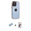 MARSİLYAN™- iPhone 13 Pro Max Kılıf Ufuk Form Prime - Siyah Bilvis 3D Mat Cam Ekran Koruyucu + Shine Kamera Lens Koruma Cam - MI