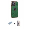 MARSİLYAN™- iPhone 13 Pro Max Kılıf Ufuk Form Prime - Siyah Bilvis 3D Mat Cam Ekran Koruyucu + Shine Kamera Lens Koruma Cam - MI