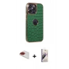 MARSİLYAN™- iPhone 13 Pro Max Kılıf Ufuk Form Prime - Siyah Bilvis 3D Mat Cam Ekran Koruyucu + Pers Alüminyum Kamera Lens - KI
