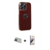MARSİLYAN™- iPhone 13 Pro Max Kılıf Ufuk Form Prime - Siyah Bilvis 3D Mat Cam Ekran Koruyucu + Rainbow Kamera Lens Koruma Cam - MI