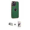MARSİLYAN™- iPhone 13 Pro Max Kılıf Ufuk Form Prime - Siyah Bilvis 3D Mat Cam Ekran Koruyucu + Rainbow Kamera Lens Koruma Cam - MI
