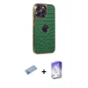 MARSİLYAN™- iPhone 13 Pro Max Kılıf Ufuk Form Prime - Siyah Bilvis 5in1 3D Magic Cam Ekran Koruyucu + Shine Kamera Lens Koruma Cam - MI