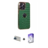 MARSİLYAN™- iPhone 13 Pro Max Kılıf Ufuk Form Prime - Siyah Bilvis 5in1 3D Magic Cam Ekran Koruyucu + Rainbow Kamera Lens Koruma Cam - MI