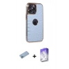MARSİLYAN™- iPhone 13 Pro Max Kılıf Ufuk Form Prime - Siyah Bilvis 5in1 3D Magic Cam Ekran Koruyucu + Shine Kamera Lens Koruma Cam - MI