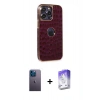MARSİLYAN™- iPhone 13 Pro Max Kılıf Ufuk Form Prime - Siyah Bilvis 5in1 3D Magic Cam Ekran Koruyucu + Neon Fosforlu Kamera Lens - MI