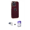 MARSİLYAN™- iPhone 13 Pro Max Kılıf Ufuk Form Prime - Siyah Bilvis 5in1 3D Magic Cam Ekran Koruyucu + Pers Alüminyum Kamera Lens - LT
