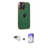 MARSİLYAN™- iPhone 13 Pro Max Kılıf Ufuk Form Prime - Siyah Bilvis 5in1 3D Magic Cam Ekran Koruyucu + Pers Alüminyum Kamera Lens - LT
