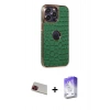 MARSİLYAN™- iPhone 13 Pro Max Kılıf Ufuk Form Prime - Siyah Bilvis 5in1 3D Magic Cam Ekran Koruyucu + Rainbow Kamera Lens Koruma Cam - KI