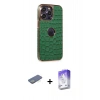 MARSİLYAN™- iPhone 13 Pro Max Kılıf Ufuk Form Prime - Siyah Bilvis 5in1 3D Magic Cam Ekran Koruyucu + Renkli Kamera Lens Koruma Cam - YL