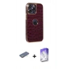 MARSİLYAN™- iPhone 13 Pro Max Kılıf Ufuk Form Prime - Siyah Bilvis 5in1 3D Magic Cam Ekran Koruyucu + Renkli Kamera Lens Koruma Cam - YL