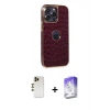 MARSİLYAN™- iPhone 13 Pro Max Kılıf Ufuk Form Prime - Siyah Bilvis 5in1 3D Magic Cam Ekran Koruyucu + Shine Kamera Lens - GD