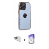 MARSİLYAN™- iPhone 13 Pro Max Kılıf Ufuk Form Prime - Siyah Bilvis 5in1 3D Magic Cam Ekran Koruyucu + Pers Alüminyum Kamera Lens - SABE