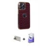MARSİLYAN™- iPhone 13 Pro Max Kılıf Ufuk Form Prime - Siyah Bilvis 5in1 5D Magic Hayalet Cam Ekran Koruyucu + Rainbow Kamera Lens Koruma Cam - REGD