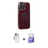 MARSİLYAN™- iPhone 13 Pro Max Kılıf Ufuk Form Prime - Siyah Bilvis 5in1 5D Magic Hayalet Cam Ekran Koruyucu + Shine Kamera Lens - GD