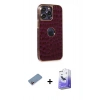 MARSİLYAN™- iPhone 13 Pro Max Kılıf Ufuk Form Prime - Siyah Bilvis 5in1 5D Magic Hayalet Cam Ekran Koruyucu + Shine Kamera Lens Koruma Cam - PE