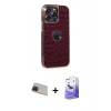 MARSİLYAN™- iPhone 13 Pro Max Kılıf Ufuk Form Prime - Siyah Bilvis 5in1 5D Magic Hayalet Cam Ekran Koruyucu + Rainbow Kamera Lens Koruma Cam - KI