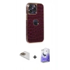 MARSİLYAN™- iPhone 13 Pro Max Kılıf Ufuk Form Prime - Siyah Bilvis 5in1 5D Magic Hayalet Cam Ekran Koruyucu + Pers Alüminyum Kamera Lens - GD